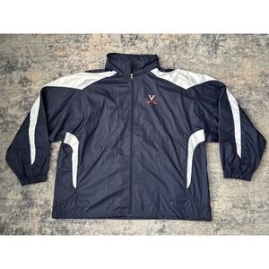 Vintage University of Virginia UVA Cavaliers Pullover Windbreaker Jacket XL Hood